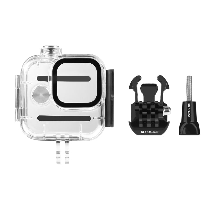 Para GoPro Hero11 Mini Black PULUZ 40m Funda protectora impermeable con hebilla Montaje básico y tornillo, For GoPro Hero11 Black Mini
