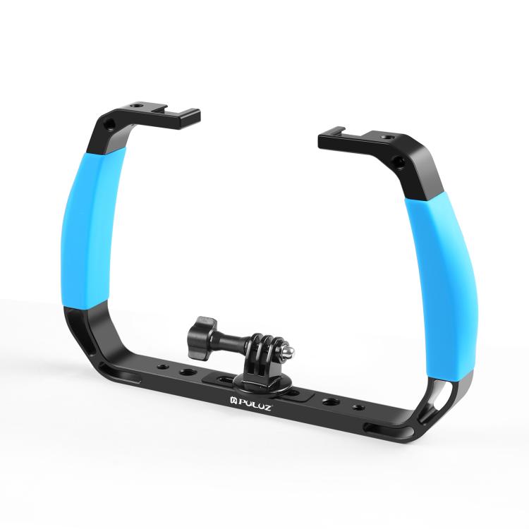 PULUZ Asas de silicona dobles Equipo de buceo submarino de aleación de aluminio para GoPro, DJI OSMO Action, Insta360 y otras cámaras de acción, For GoPro Action Cameras