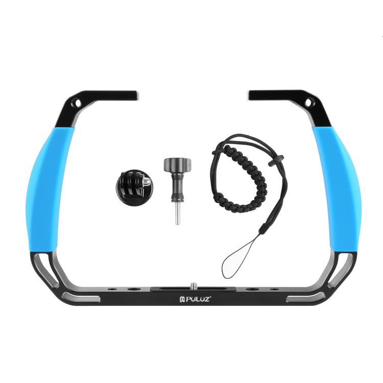 PULUZ Asas de silicona dobles Equipo de buceo submarino de aleación de aluminio para GoPro, DJI OSMO Action, Insta360 y otras cámaras de acción, For GoPro Action Cameras