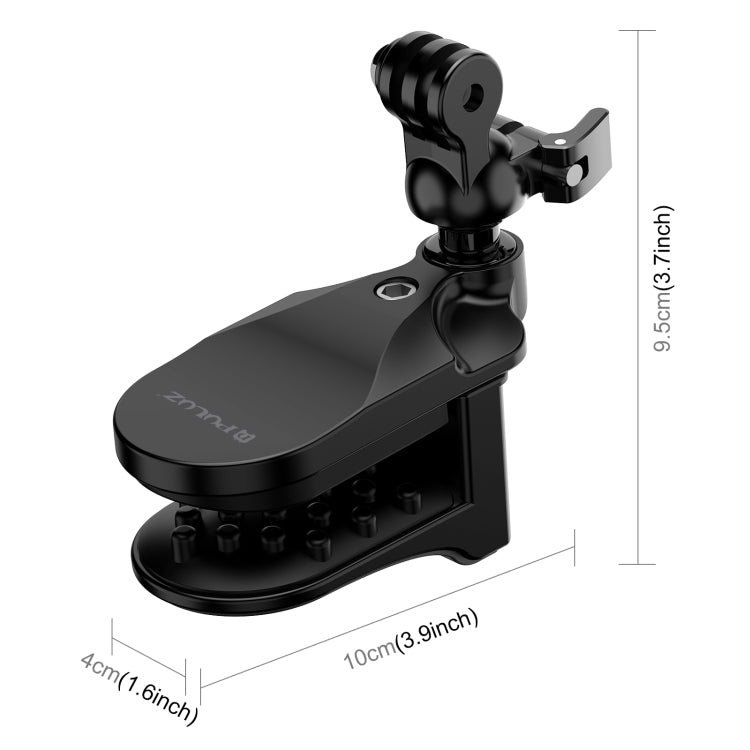 Soporte de abrazadera de barbilla para casco de motocicleta PULUZ para GoPro y otras cámaras de acción, Helmet Chin Clamp Mount