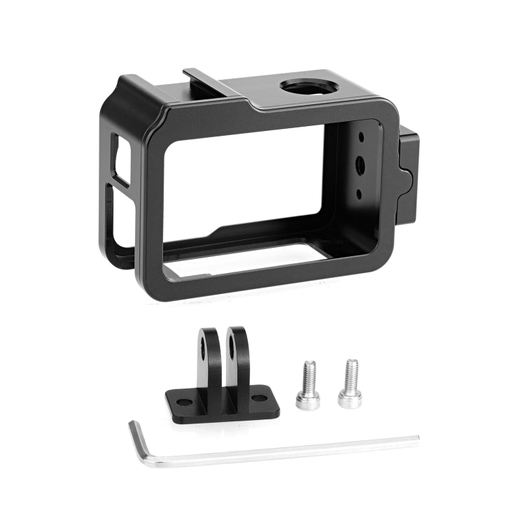 Para DJI Osmo Action 4/3 PULUZ Marco adaptador de expansión de jaula de metal con zapata fría, For DJI Osmo Action 4 / 3 Metal Cage