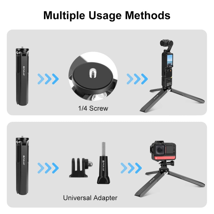 Para DJI Osmo Pocket 3 PULUZ Trípode de metal de aleación de aluminio
