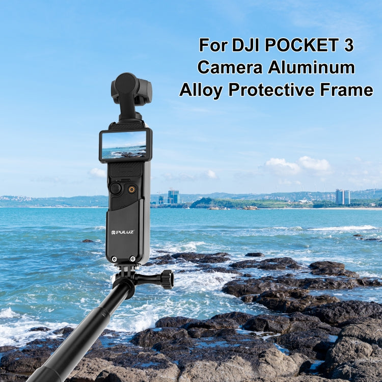 Para DJI OSMO Pocket 3 PULUZ Marco de protección de metal Soporte adaptador de jaula