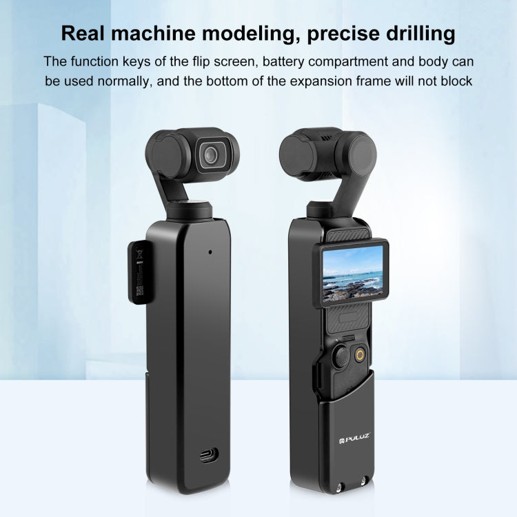 Para DJI OSMO Pocket 3 PULUZ Marco de protección de metal Soporte adaptador de jaula