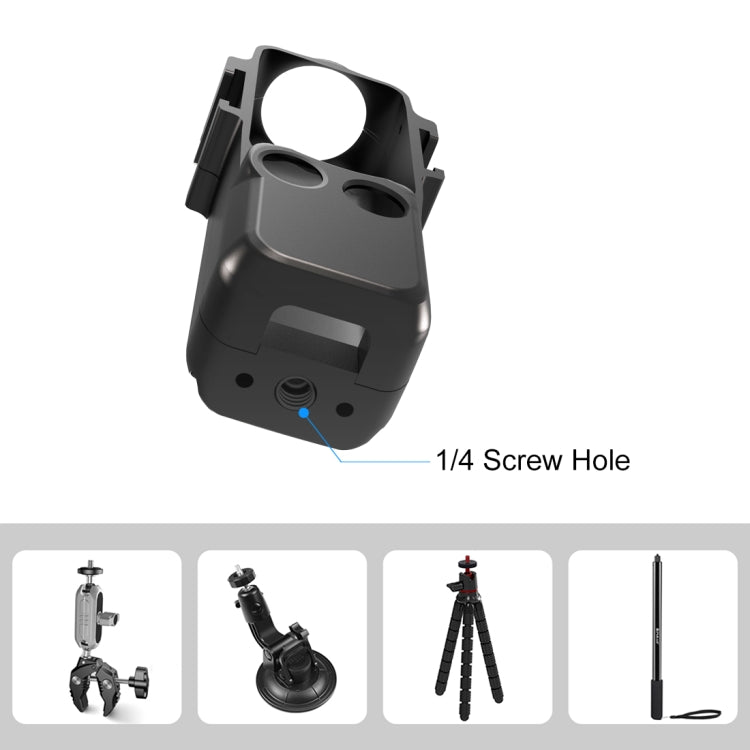 Para DJI OSMO Pocket 3 PULUZ Marco de protección de metal Soporte adaptador de jaula con zapatas frías duales, Metal Protection Frame