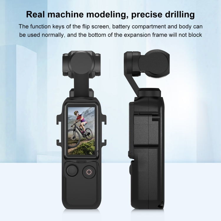 Para DJI OSMO Pocket 3 PULUZ Marco de protección de metal Soporte adaptador de jaula con zapatas frías duales, Metal Protection Frame