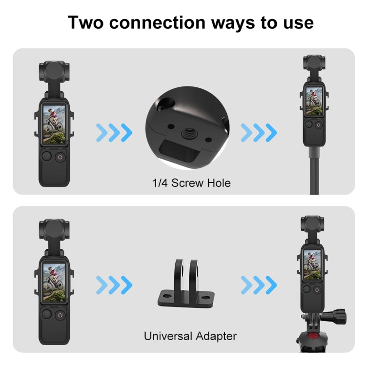 Para DJI OSMO Pocket 3 PULUZ Marco de protección de metal Soporte adaptador de jaula con zapatas frías duales, Metal Protection Frame