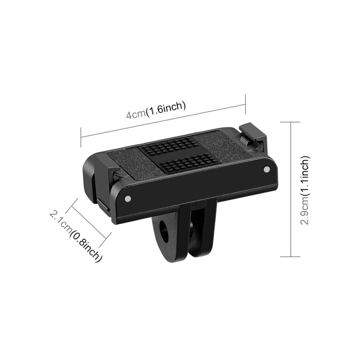 Para DJI Osmo Action 4/3 PULUZ Soporte de expansión de base de liberación rápida magnética, For DJI Osmo Action 4 / 3