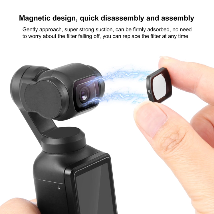 Para DJI160;Pocket160;3 PULUZ Filtro UV para lente de cámara magnética, UV Filter