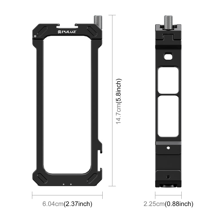 Para Insta360 X4 PULUZ marco de carcasa protectora de Metal con Base de zapata fría expandible y adaptador de trípode, Cold Shoe Metal Cage