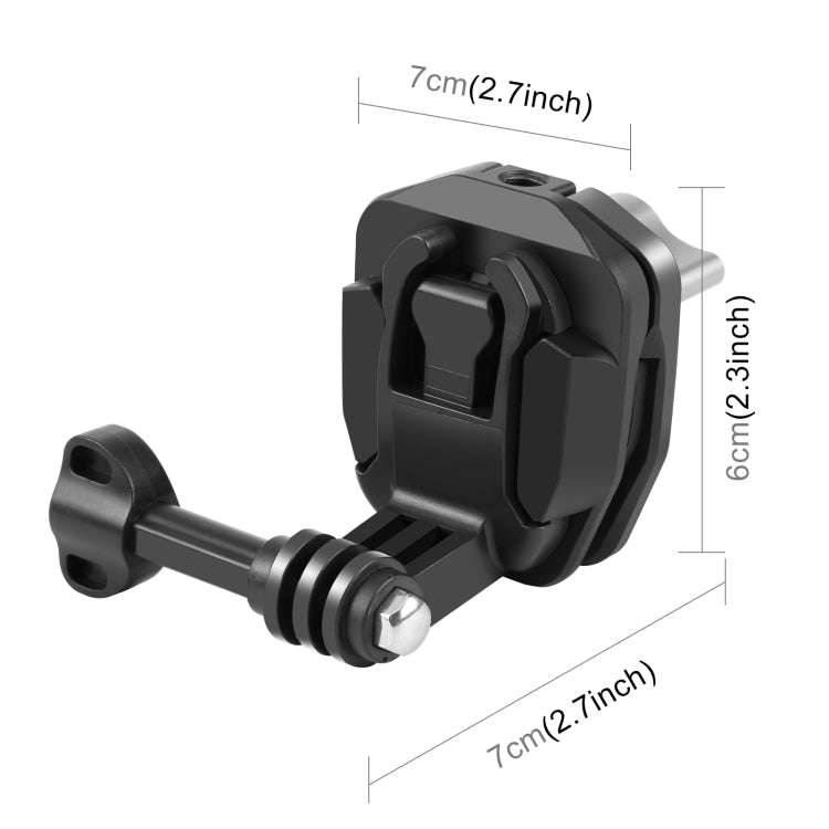 Clip de montaje para cámara de acción para parabrisas de motocicleta PULUZ para GoPro Hero12 Black / DJI Osmo Action 4 / Insta360 X4 / Ace Pro y otras cámaras de acción, Windshield Clip I