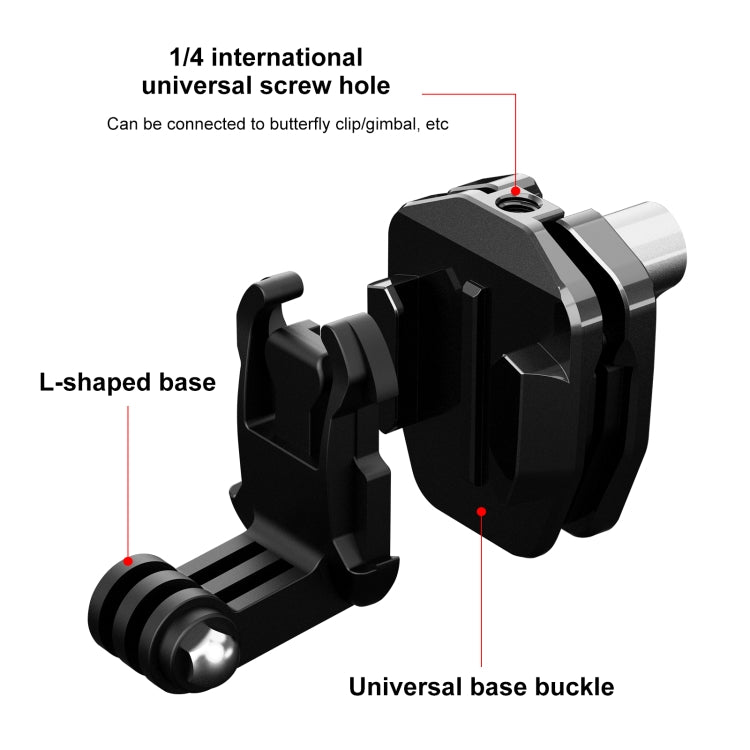 Clip de montaje para cámara de acción para parabrisas de motocicleta PULUZ para GoPro Hero12 Black / DJI Osmo Action 4 / Insta360 X4 / Ace Pro y otras cámaras de acción, Windshield Clip I