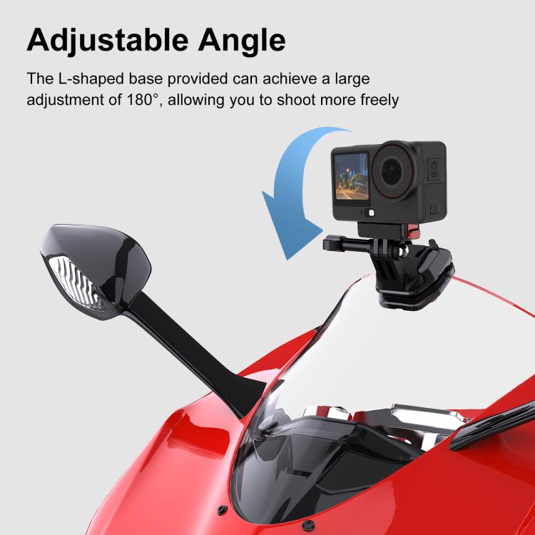 Clip de montaje para cámara de acción para parabrisas de motocicleta PULUZ para GoPro Hero12 Black / DJI Osmo Action 4 / Insta360 X4 / Ace Pro y otras cámaras de acción, Windshield Clip I