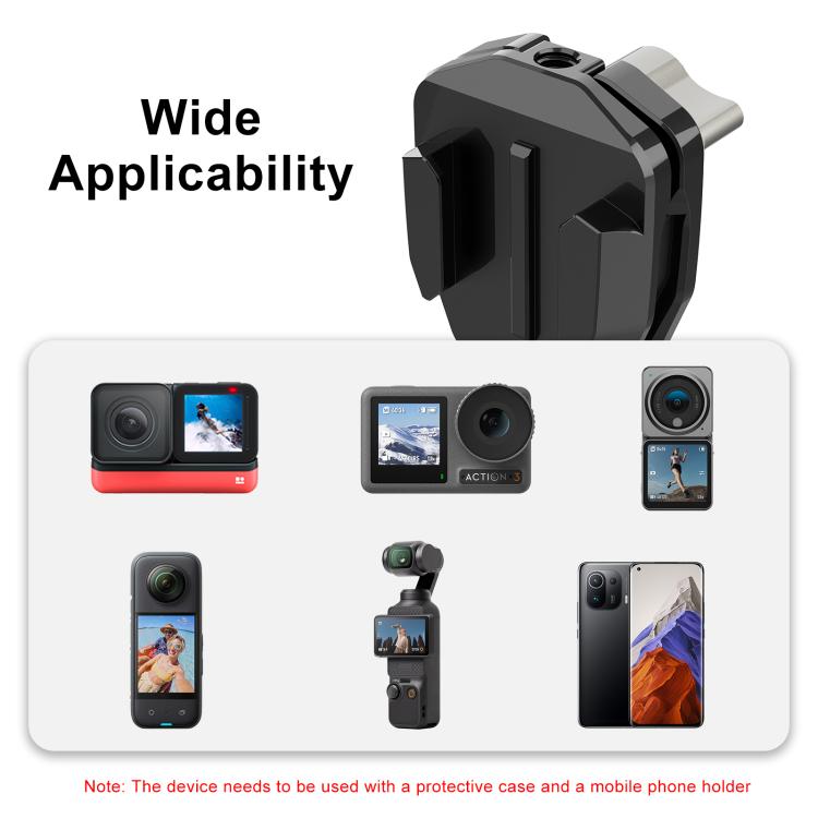 Clip de montaje para cámara de acción para parabrisas de motocicleta PULUZ para GoPro Hero12 Black / DJI Osmo Action 4 / Insta360 X4 / Ace Pro y otras cámaras de acción, Windshield Clip I