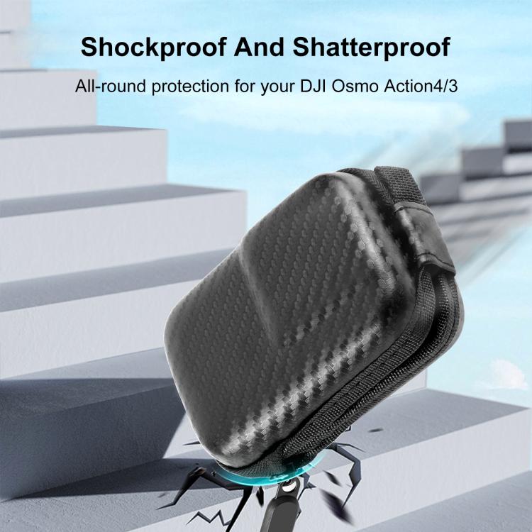 Para DJI Osmo Action 4/3 PULUZ Mini Body Bag Bolsa de almacenamiento EVA portátil, For DJI Osmo Action 5 Pro / 4 / 3
