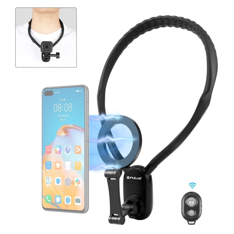 Soporte de cuello magnético PULUZ, soporte de visión POV con abrazadera para teléfono para cámaras/teléfonos de acción GoPro, Magnetic Collar Bracket