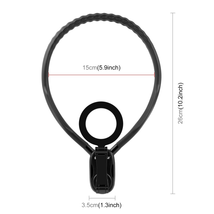 Soporte de cuello magnético PULUZ, soporte de visión POV con abrazadera para teléfono para cámaras/teléfonos de acción GoPro, Magnetic Collar Bracket