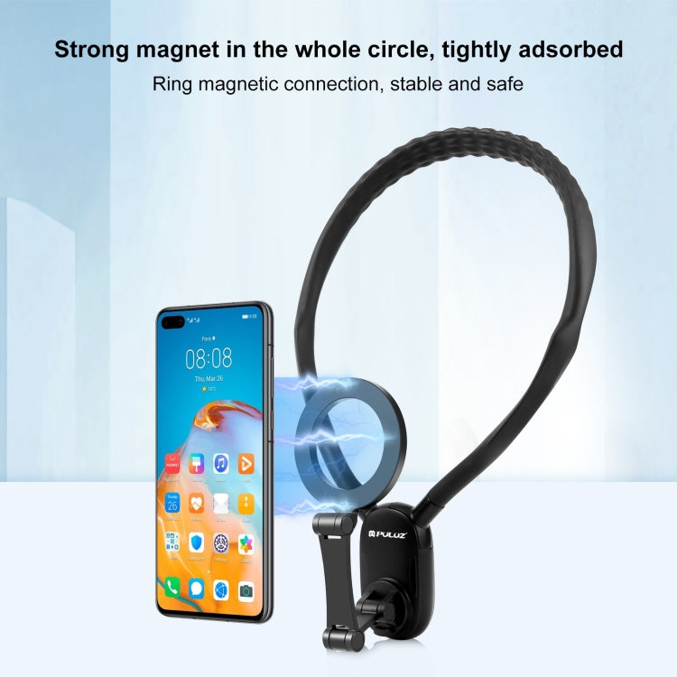 Soporte de cuello magnético PULUZ, soporte de visión POV con abrazadera para teléfono para cámaras/teléfonos de acción GoPro, Magnetic Collar Bracket