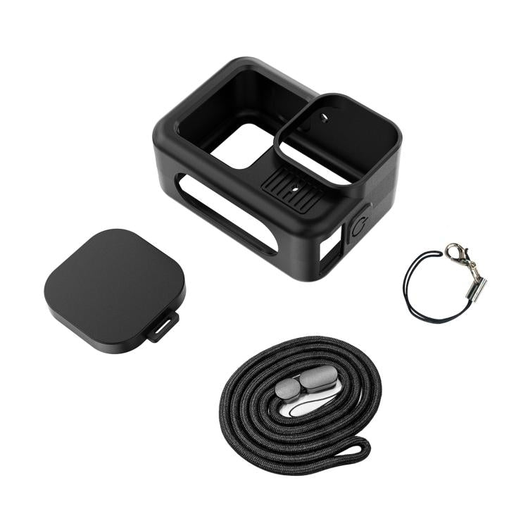 Funda protectora de silicona PULUZ con correa para la muñeca y cubierta de lente para GoPro HERO13 Black, For GoPro HERO13 Black