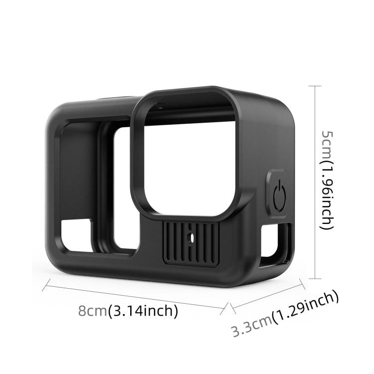 Funda protectora de silicona PULUZ para GoPro HERO13 Black, cubierta de interfaz lateral con correa para la muñeca y cubierta de lente, For GoPro HERO13 Black Silicone Case + Side Cover