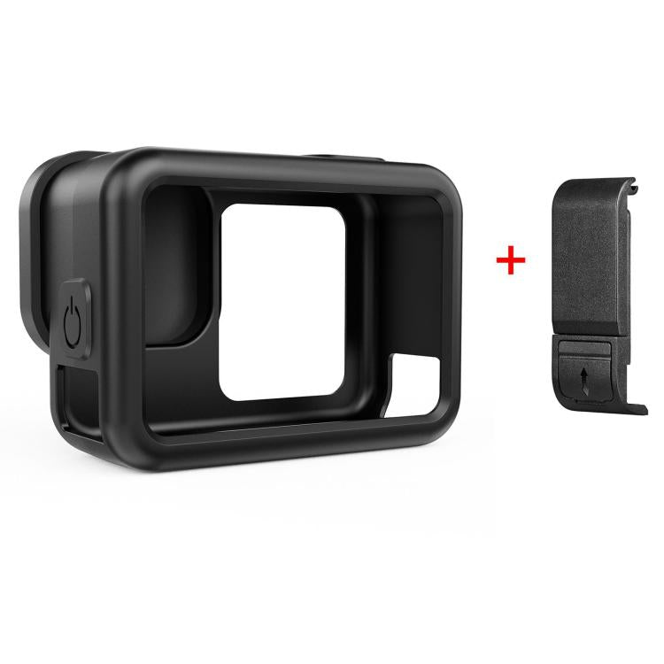 Funda protectora de silicona PULUZ para GoPro HERO13 Black, cubierta de interfaz lateral con correa para la muñeca y cubierta de lente, For GoPro HERO13 Black Silicone Case + Side Cover