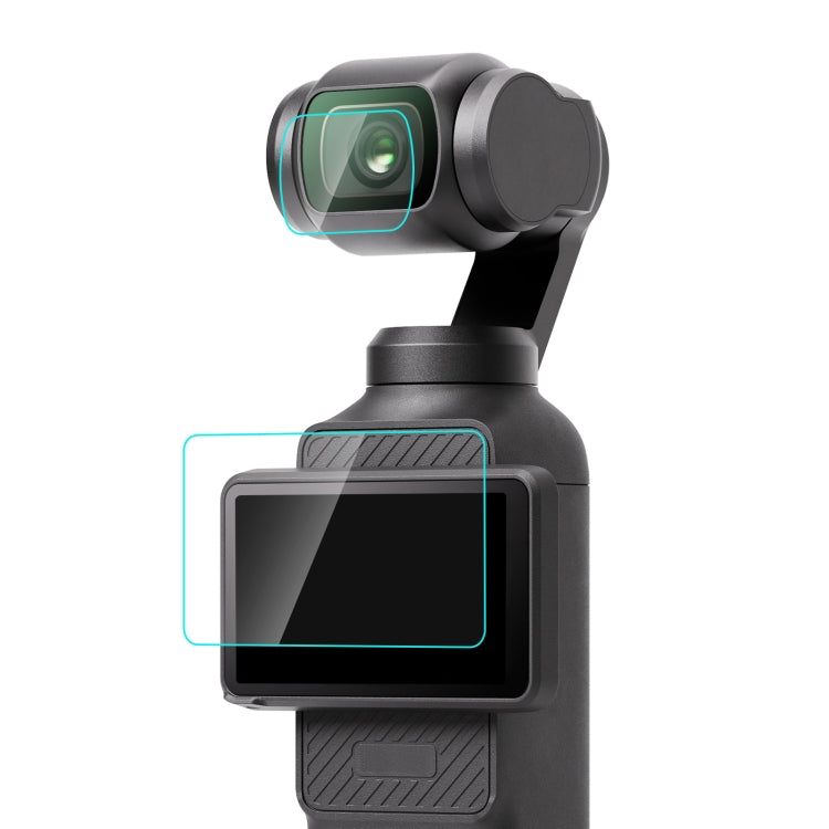 Para DJI OSMO Pocket 3 PULUZ 9H 2.5D HD Protector de lente de vidrio templado + película de pantalla, For DJI OSMO Pocket 3