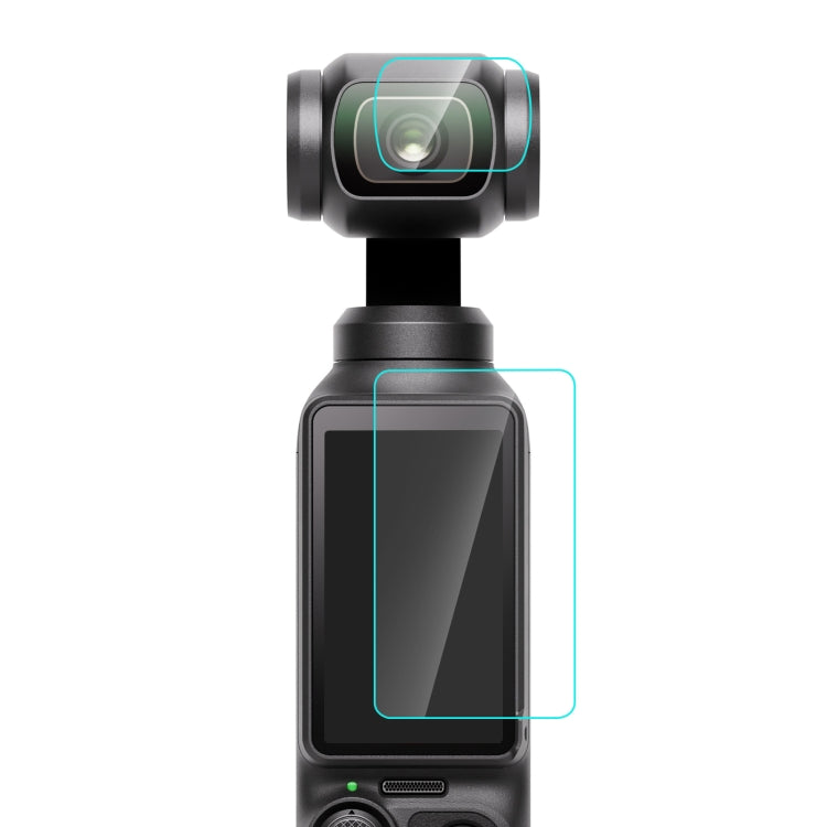 Para DJI OSMO Pocket 3 PULUZ 9H 2.5D HD Protector de lente de vidrio templado + película de pantalla, For DJI OSMO Pocket 3