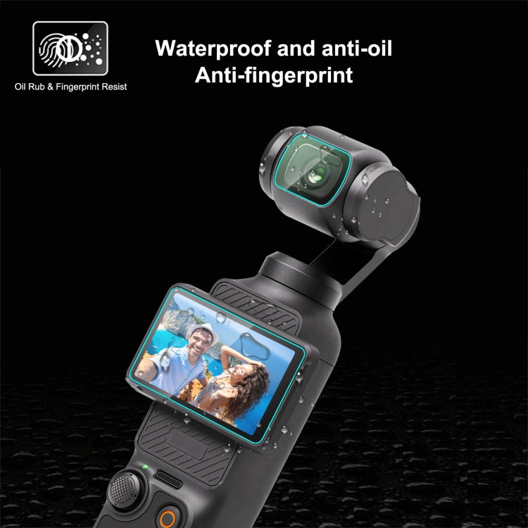 Para DJI OSMO Pocket 3 PULUZ 9H 2.5D HD Protector de lente de vidrio templado + película de pantalla, For DJI OSMO Pocket 3