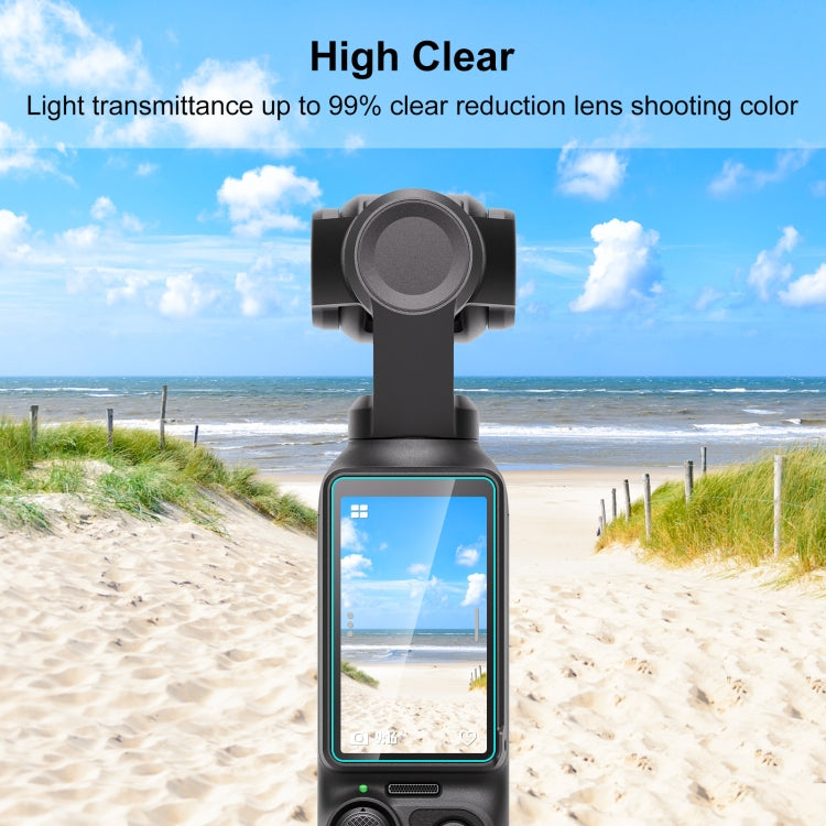 Para DJI OSMO Pocket 3 PULUZ 9H 2.5D HD Protector de lente de vidrio templado + película de pantalla, For DJI OSMO Pocket 3