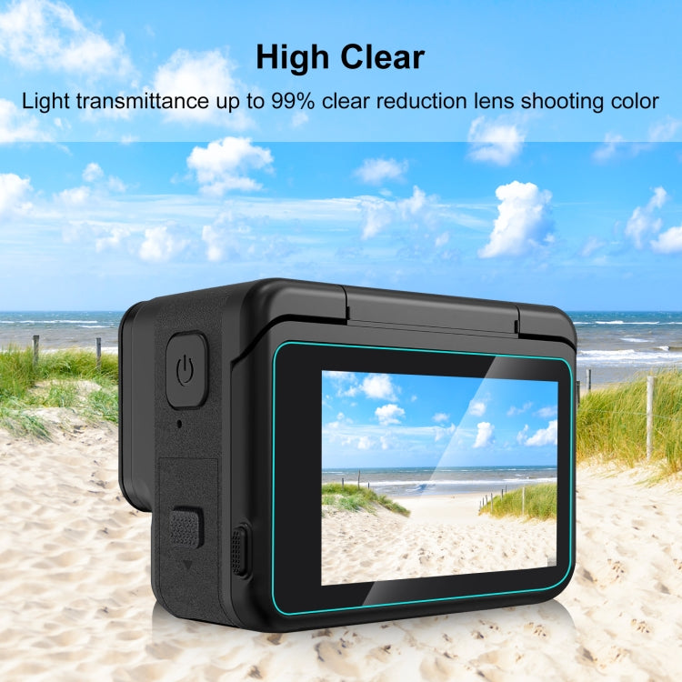 Para Insta360 Ace Pro PULUZ 3 en 1 Pantalla trasera y frontal + Película de vidrio templado para lente, For Insta360 Ace Pro