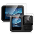 Para GoPro HERO13 Black PULUZ 3 en 1 Lente y pantalla frontal y trasera Película de vidrio templado 9H 2.5D, For GoPro HERO13 Black