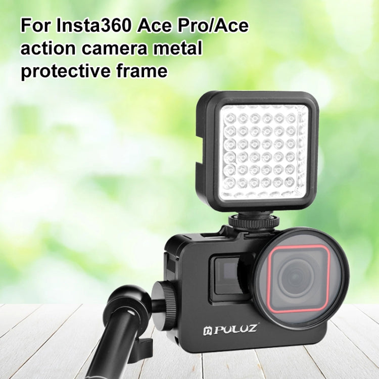 Marco adaptador de jaula de conejo de metal PULUZ para Insta360 Ace Pro/Ace con filtro UV de 52 mm y anillo adaptador, For Insta360 Ace Meta Cage 2