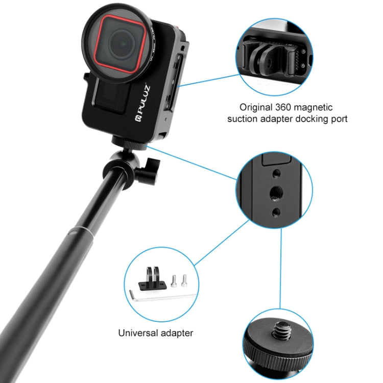 Marco adaptador de jaula de conejo de metal PULUZ para Insta360 Ace Pro/Ace con filtro UV de 52 mm y anillo adaptador, For Insta360 Ace Meta Cage 2