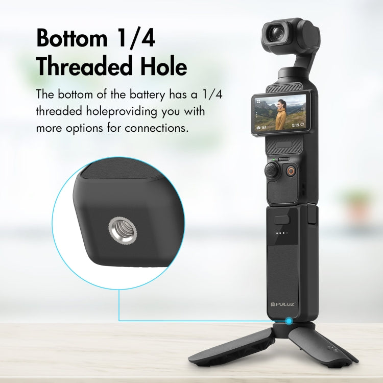 Empuñadura de batería PULUZ de alta capacidad de 2800 mAh para DJI Osmo Pocket 3