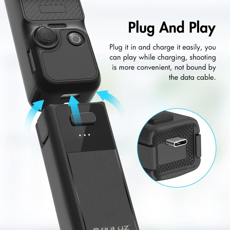 Empuñadura de batería PULUZ de alta capacidad de 2800 mAh para DJI Osmo Pocket 3