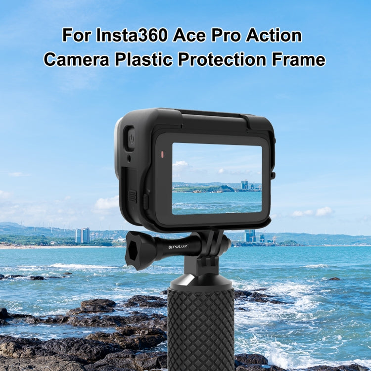 Marco adaptador de expansión de jaula de plástico para Insta360 Ace Pro PULUZ con Base de zapata fría, For Insta360 Ace Pro Plastic Cage