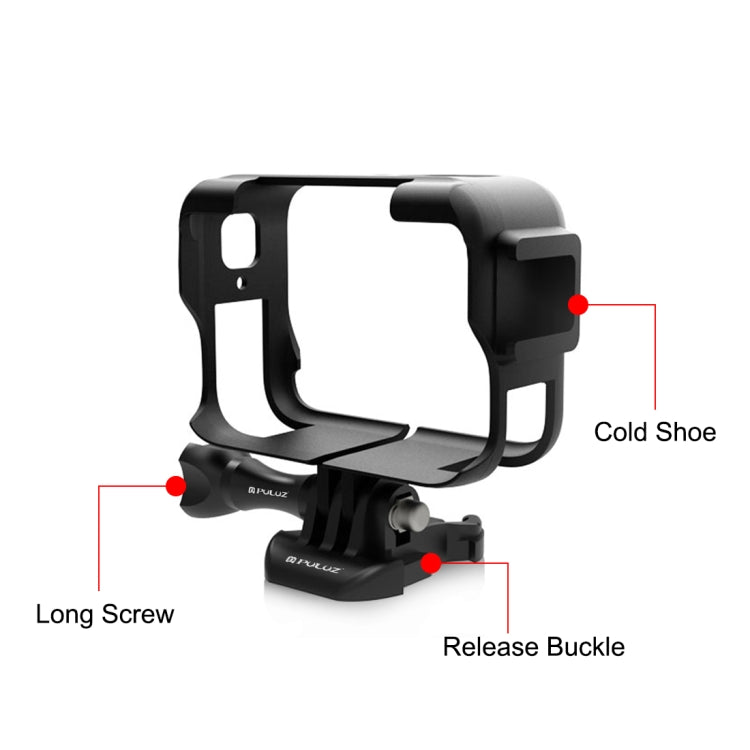 Marco adaptador de expansión de jaula de plástico para Insta360 Ace Pro PULUZ con Base de zapata fría, For Insta360 Ace Pro Plastic Cage