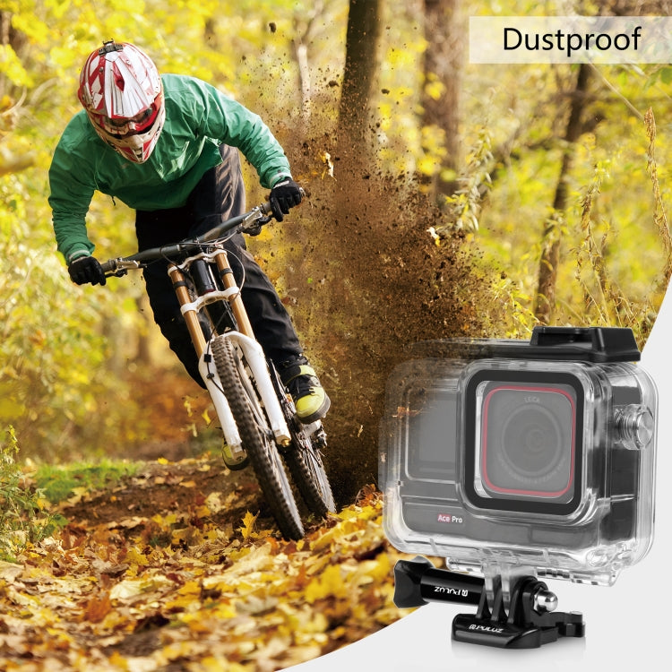 Para Insta360 Ace Pro PULUZ 60m carcasa impermeable subacuática con adaptador de Base y tornillo, For Insta360 Ace Pro  Underwater Case