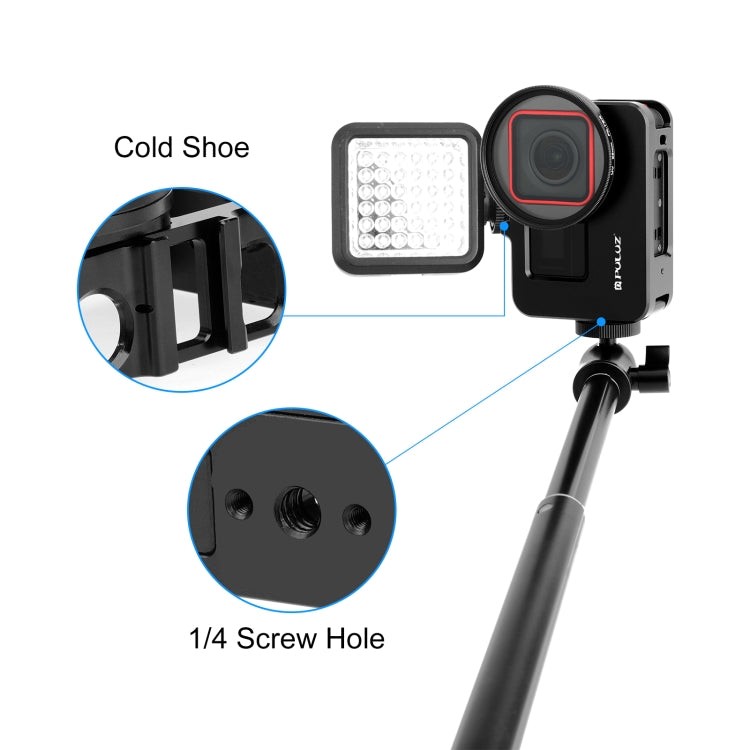 Para Insta360 Ace Pro / Ace PULUZ Marco adaptador de jaula de conejo de metal con filtro UV de 52 mm y anillo adaptador, For Insta360 Ace Metal Cage 1