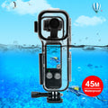 Para DJI Osmo Pocket 3 PULUZ 45m carcasa impermeable subacuática carcasa de buceo, Waterproof Case (Transparent)