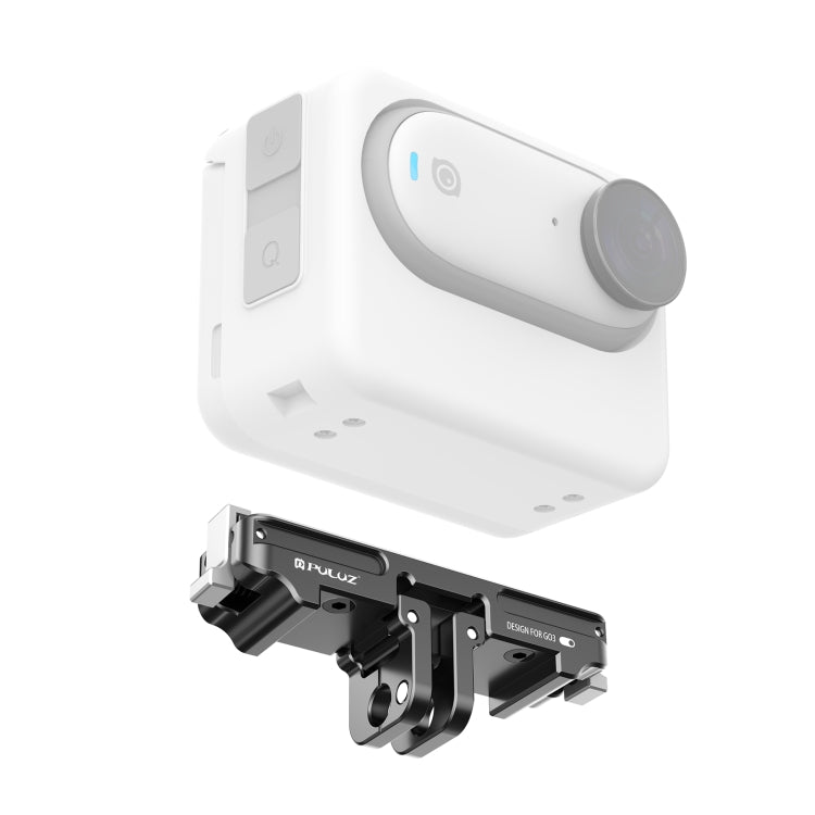 Para Insta360 GO3 PULUZ Soporte de base de liberación rápida de aleación de aluminio magnético, For Insta360 GO3 / GO 3S CNC