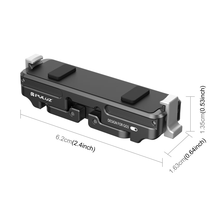 Para Insta360 GO3 PULUZ Soporte de base de liberación rápida de aleación de aluminio magnético, For Insta360 GO3 / GO 3S CNC