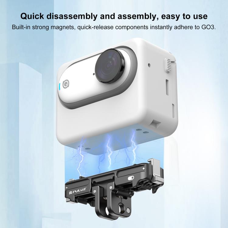 Para Insta360 GO3 PULUZ Soporte de base de liberación rápida ABS magnético, For Insta360 GO3 / GO 3S