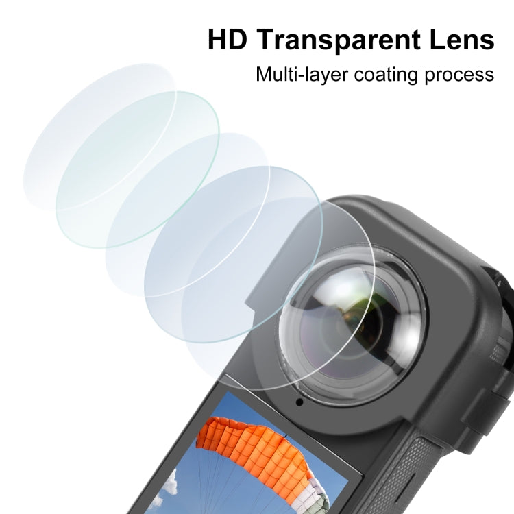 Para Insta360 X4 PULUZ cubierta protectora de lente de vidrio óptico, Lens Guard