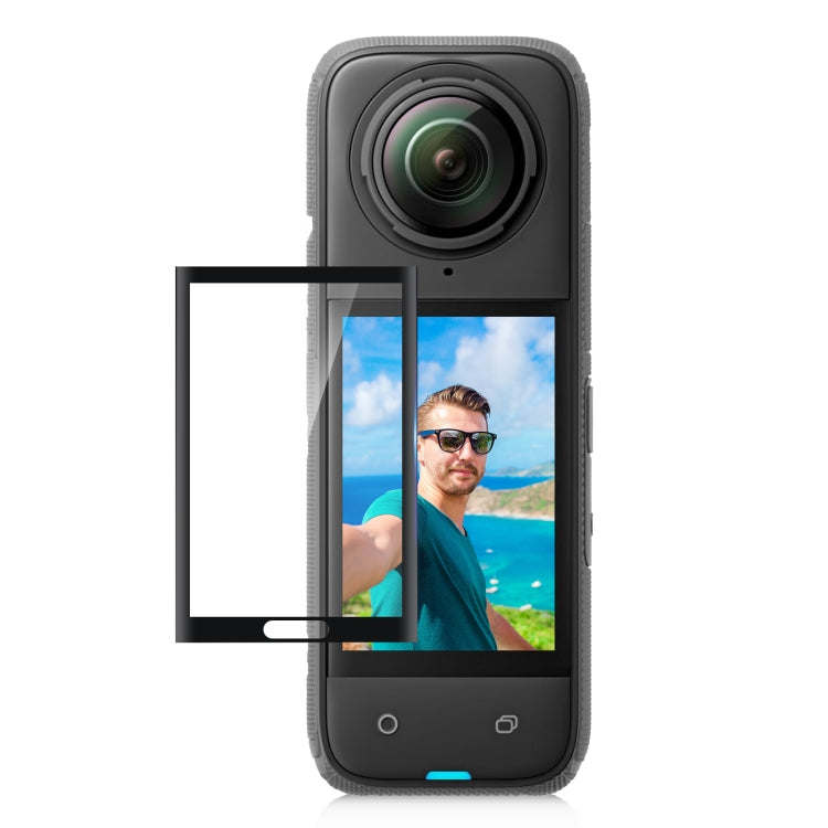 Para Insta360 X4 PULUZ 9H 2.5D Película de vidrio templado con pantalla HD curvada, Screen Film