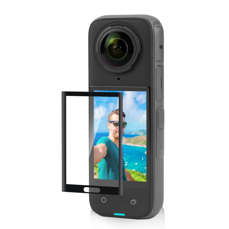 Para Insta360 X4 PULUZ 9H 2.5D Película de vidrio templado con pantalla HD curvada, Screen Film