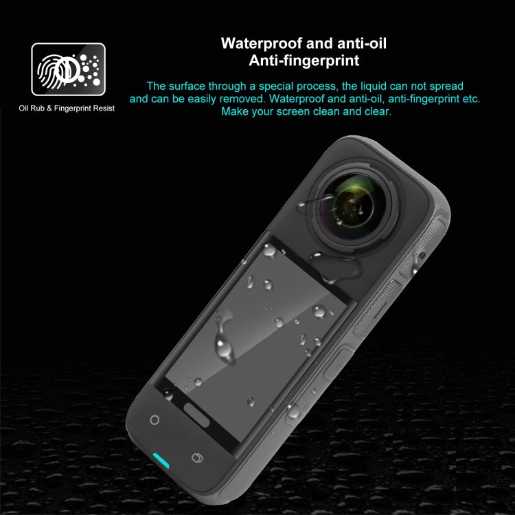Para Insta360 X4 PULUZ 9H 2.5D Película de vidrio templado con pantalla HD curvada, Screen Film