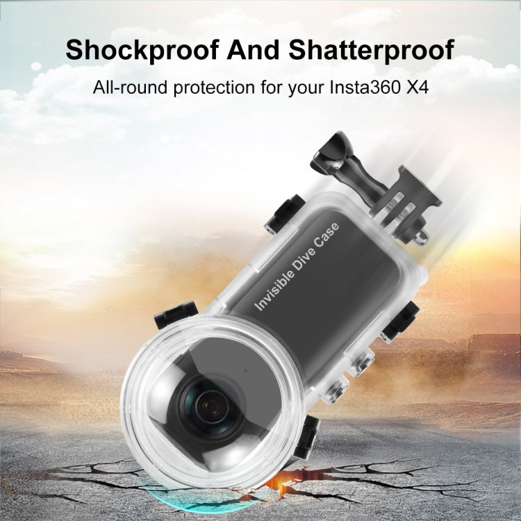 Para Insta360 X4 PULUZ 50m Estuche de buceo sellado impermeable, For Insta360 X4