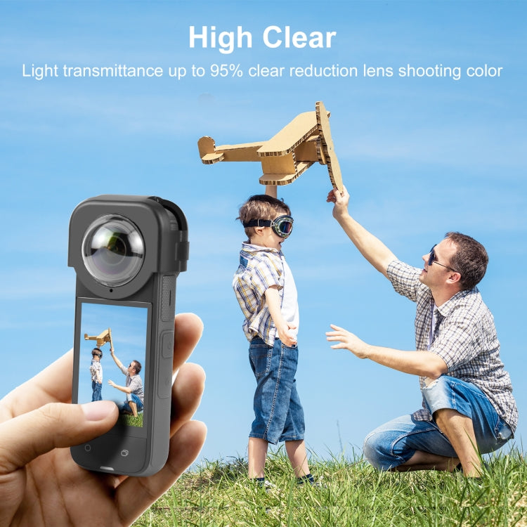 Para Insta360 X4 PULUZ Cubierta protectora protectora de lente a presión, For Insta360 X4
