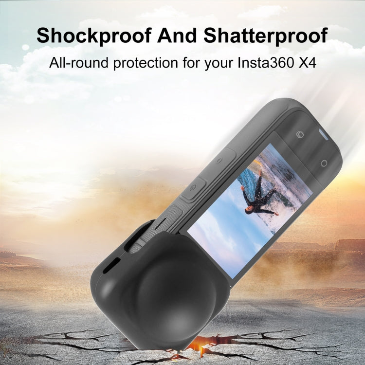Para Insta360 X4 PULUZ Cubierta protectora de lente de silicona, Lens Cover